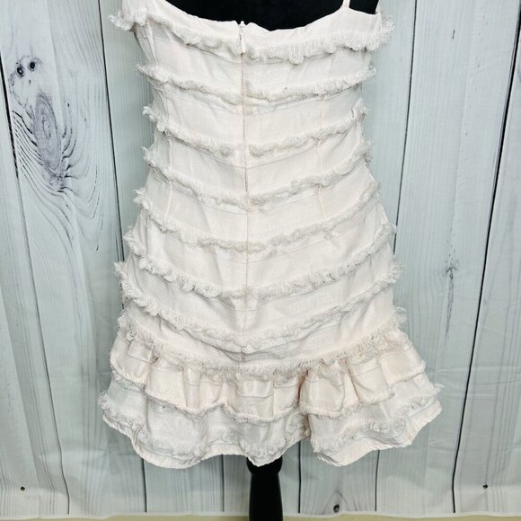 Princess Polly Size 6 Molina Mini Slip Dress Blush Pink Coquette Ruffle Cocktail - Picture 10 of 12
